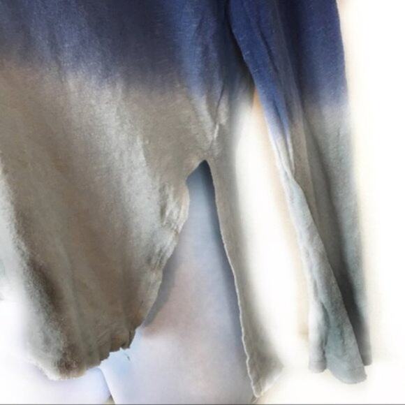 We The Free Crop Top Free People Oversized Stary Night Long Sleeve SZ M - Picture 5 of 8